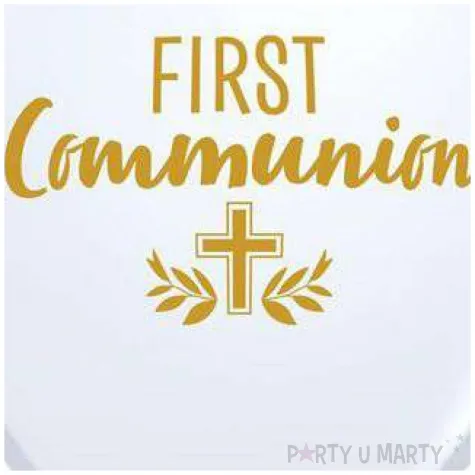 balon lateksowy komunia swieta first communion biale qualatex 11 25 szt