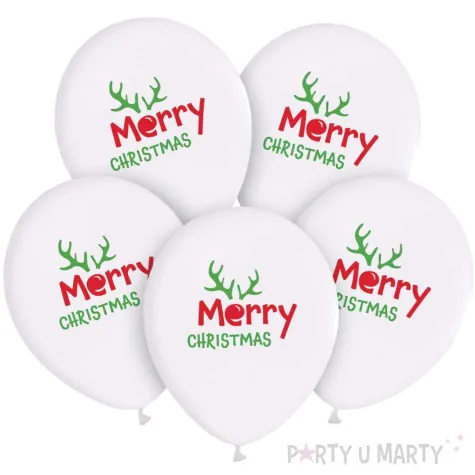 balon merry christmas wesolych swiat z rogami pastel mix godan 12 5 szt