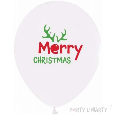 balon merry christmas wesolych swiat z rogami pastel mix godan 12 5 szt