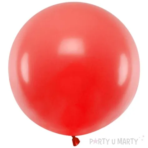 balon okragly czerwony pastel partydeco 24