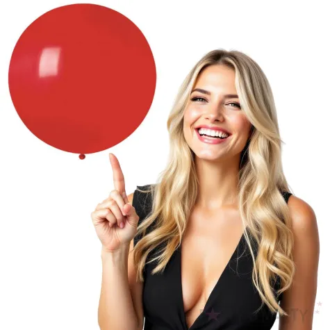 balon olbrzym classic czerwony pastel godan 100 cm