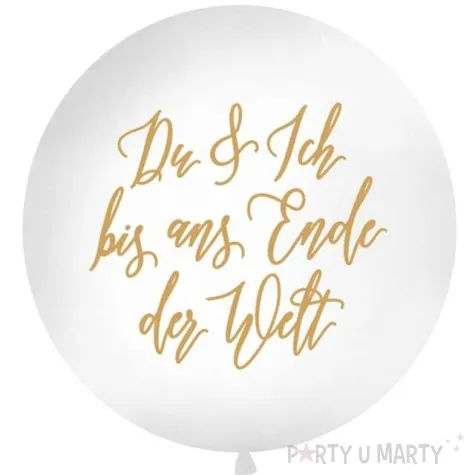 balon olbrzym du ich bialy partydeco 100 cm