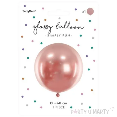 balon olbrzym glossy rose gold partydeco 24