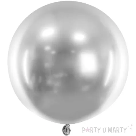 balon olbrzym glossy srebrny partydeco 24