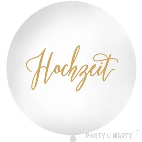 balon olbrzym hochzeit bialy partydeco 100 cm