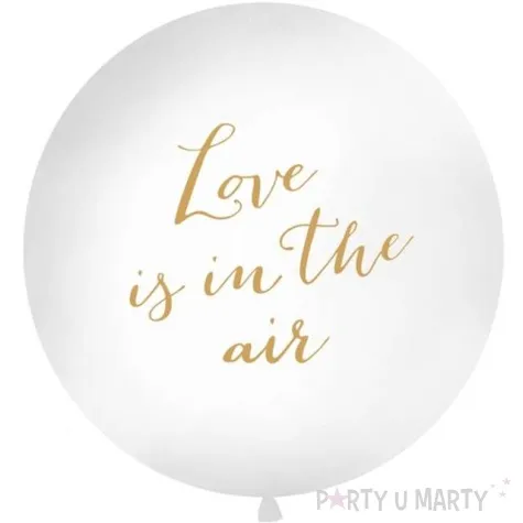 balon olbrzym love is in the air bialy partydeco 100 cm