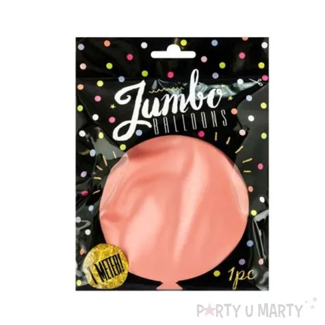 balon olbrzym metalik rozowo zloty partydeco 100 cm