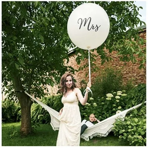 balon olbrzym mr bialy partydeco 100 cm
