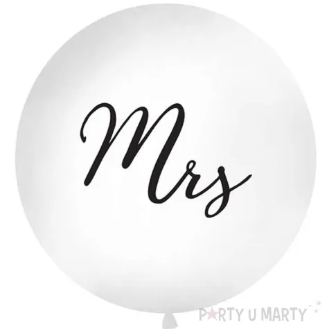 balon olbrzym mrs bialy partydeco 100 cm