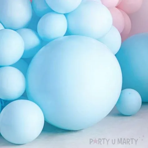 balon olbrzym pastel niebieski jasny partydeco 60 cm