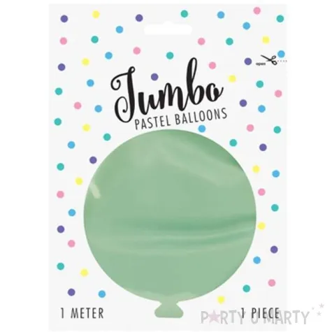balon olbrzym pastel pistacjowy partydeco 100 cm
