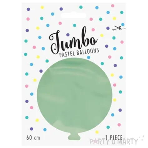 balon olbrzym pastel pistacjowy partydeco 60 cm