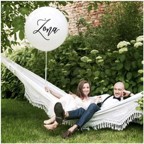 balon olbrzym zona bialy partydeco 100 cm