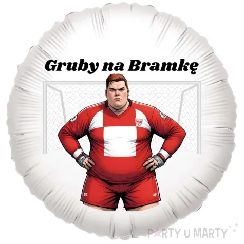 balon pilkarz gruby na bramke bialy 18 rnd