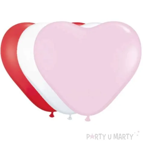 balon serce gladkie rozowy mix folat 12 8 szt hrt