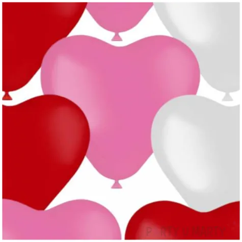 balon serce gladkie rozowy mix folat 12 8 szt hrt