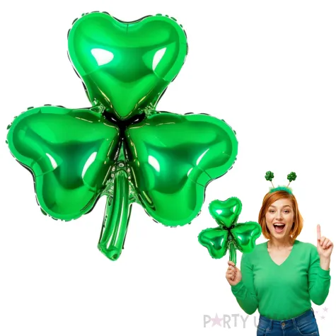 balon w ksztalcie koniczynki na dzien patryka zielona i trzylistna