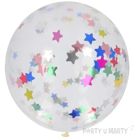 balon z konfetti classic gwiazdy mix folat 24 orb