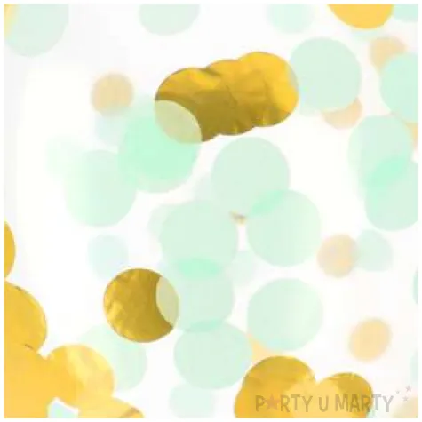 balon z konfetti classic zloto mietowe folat 24 orb