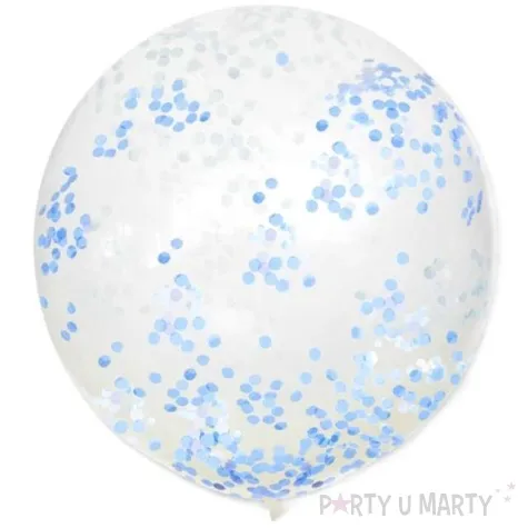 balon z konfetti gigant blekitne dekoracjepolska 36