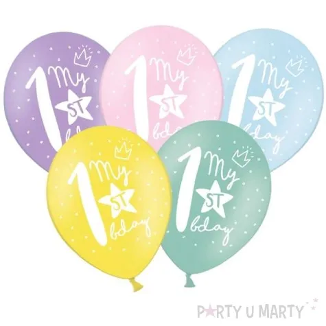 balony 1 my 1st birthday mix 12 strong 50 szt