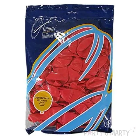 balony 10 pastel gemar red 100 szt