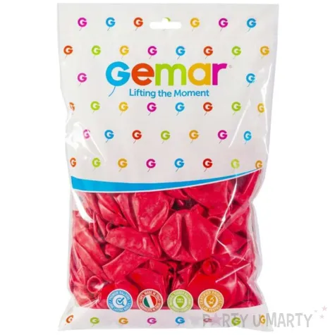 balony 10 pastel gemar red 100 szt