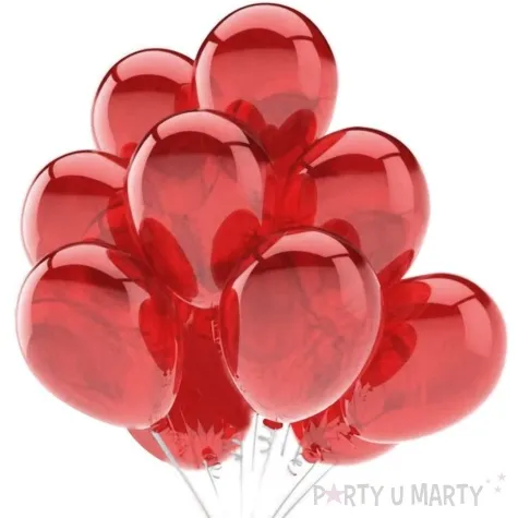 balony 10c royal red crystal czerwony partydeco 9 20 szt