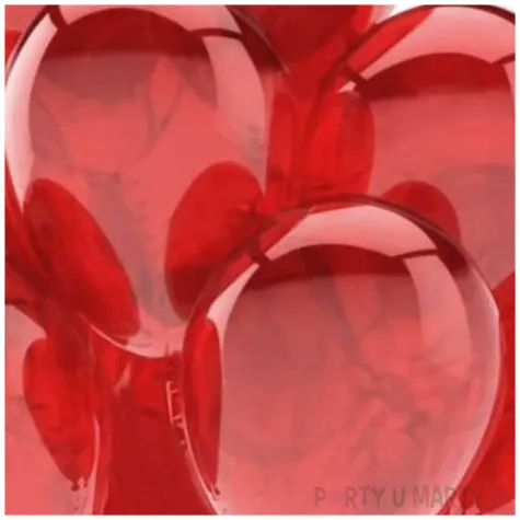 balony 10c royal red crystal czerwony partydeco 9 20 szt