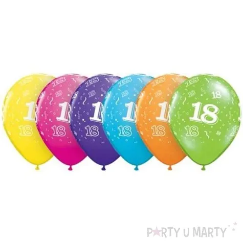 balony 11 liczba 18 qualatex pastel mix tropik 25 szt