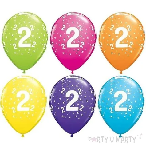 balony 11 liczba 2 qualatex pastel mix tropik 25 szt
