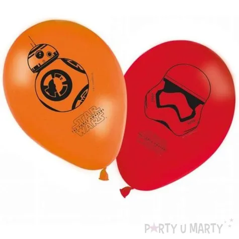 balony 11 star wars procos pastel red orange 8 szt