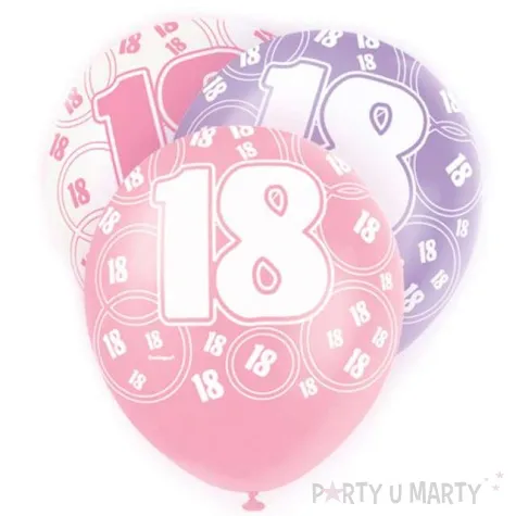 balony 12 18 pink unique pastel mix 6 szt