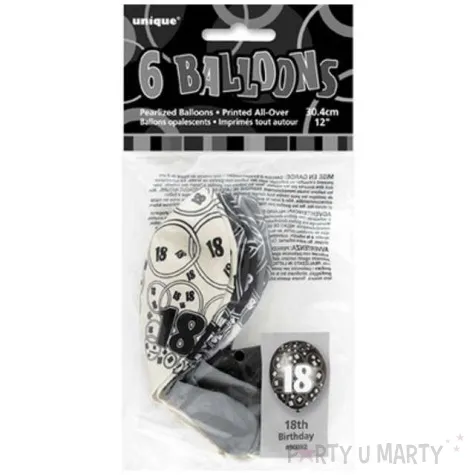 balony 12 18 silver unique pastel mix 6 szt