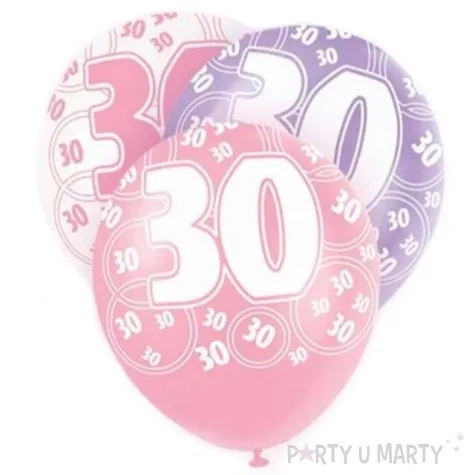 balony 12 30 pink unique pastel mix 6 szt