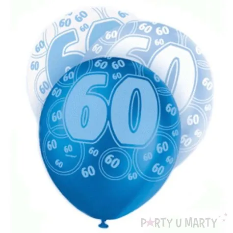 balony 12 60 blue unique pastel mix 6 szt