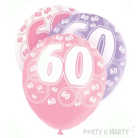 balony 12 60 pink unique pastel mix 6 szt