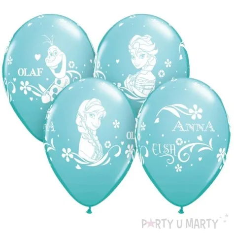 balony 12 anna elsa olaf qualatex pastel blekit karaibski 6 szt