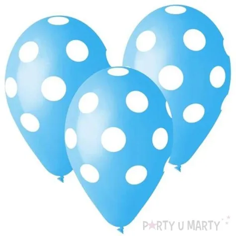 balony 12 grochy blekitne 25 szt