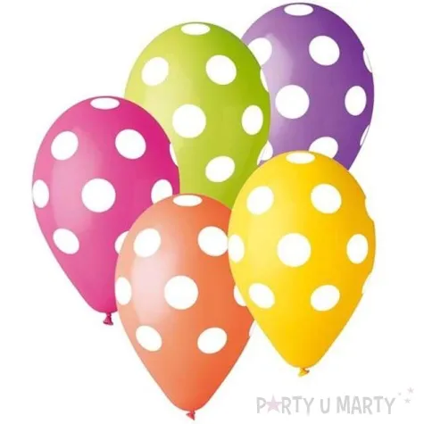 balony 12 grochy mix 5 szt