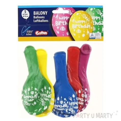 balony 12 happy birthday party 5 szt