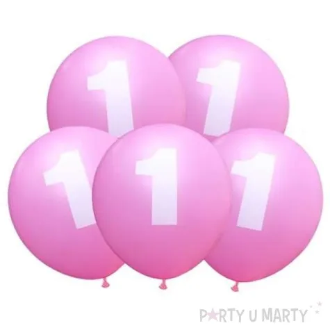 balony 12 liczba 1 rozowe 5 szt