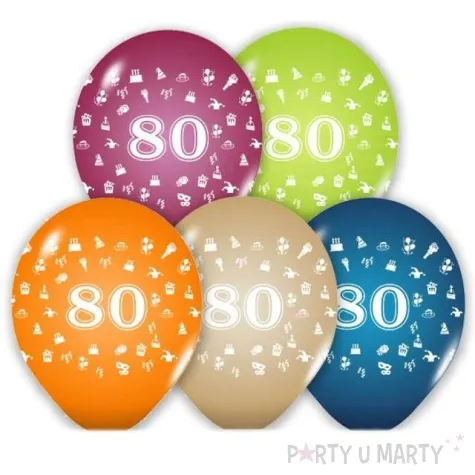 balony 12 liczba 80 belbal pastel mix 5 szt