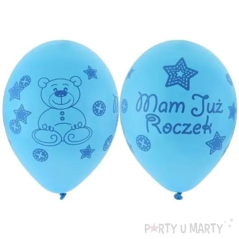 balony 12 mam juz roczek niebieskie gemar 5 szt