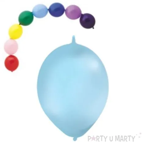balony 12 pastel z lacznikiem globos blekitne 100 szt