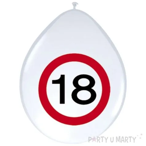 balony 12 urodziny 18 znak folat bialy pastel 8 szt