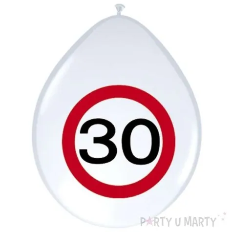 balony 12 urodziny 30 znak folat bialy pastel 8 szt