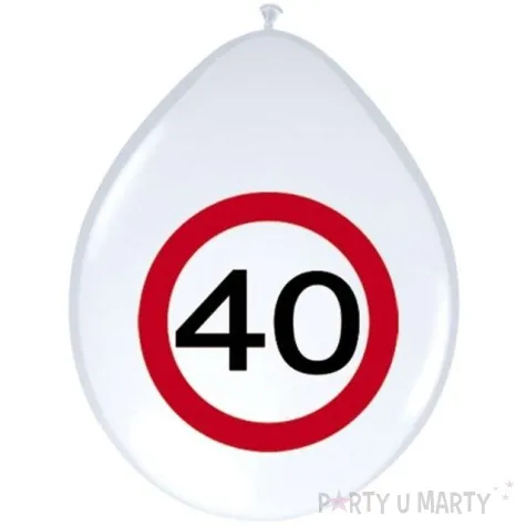 balony 12 urodziny 40 znak folat bialy pastel 8 szt