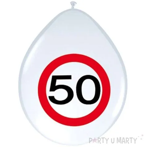 balony 12 urodziny 50 znak folat bialy pastel 8 szt