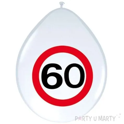 balony 12 urodziny 60 znak folat bialy pastel 8 szt